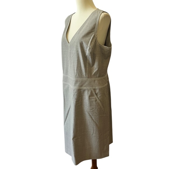 WORTH NY DRESS 14 WOOL BLD CAREER SHEATH MINIMALIST CLASSIC PROFESSIONAL SLEEK - Picture 5 of 13